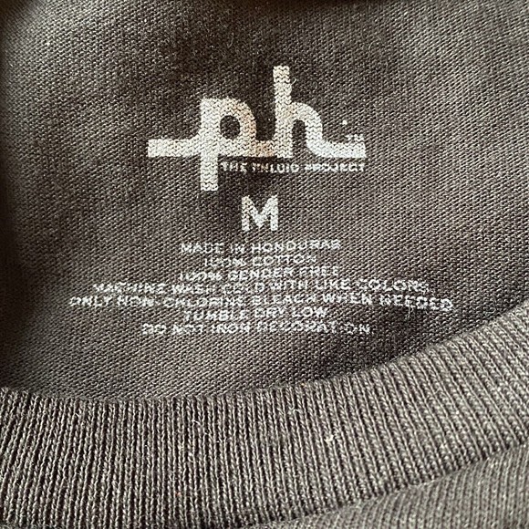 “They Power” THE PHLUID PROJECT LGBTQ PRIDE Black Rainbow T-Shirt Unisex M Black - Picture 2 of 6